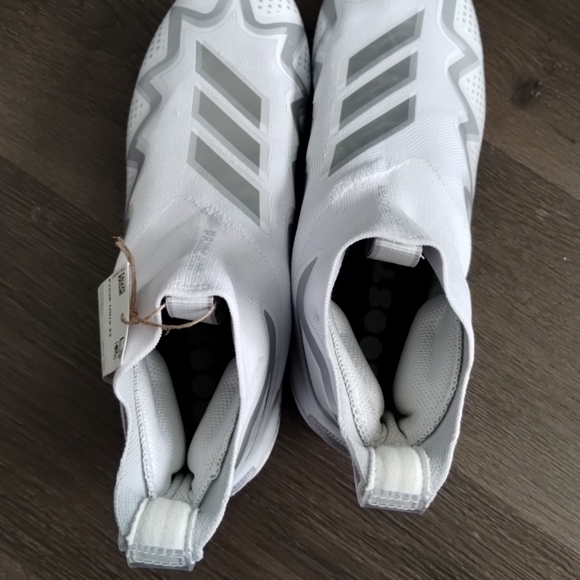 Sz 11 Adidas Primeknit Freak Ultra 22 White Silver PK Football Cleats GX5131 - Picture 4 of 9